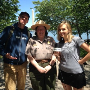 Kenny Curtis, Park Ranger Jen Epstein, and Mindy Thomas