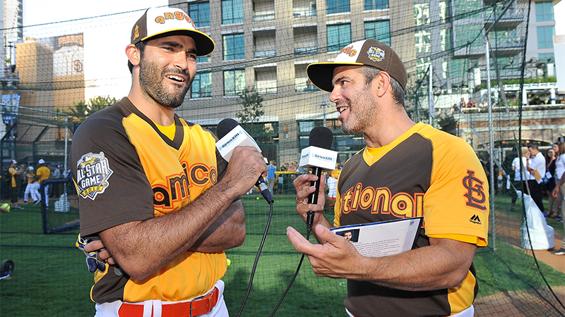 SAN DIEGO, CA - JULY 10: Andy Cohen interviews Tyler Hoechlin for his SiriusXM Show from the All-Star Legends & Celebrity Softball Game at PETCO Park on July 10, 2016 in San Diego, California. (Photo by Jerod Harris/Getty Images for SiriusXM)