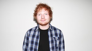 Portrait of Ed Sheeran in the SiriusXM studios