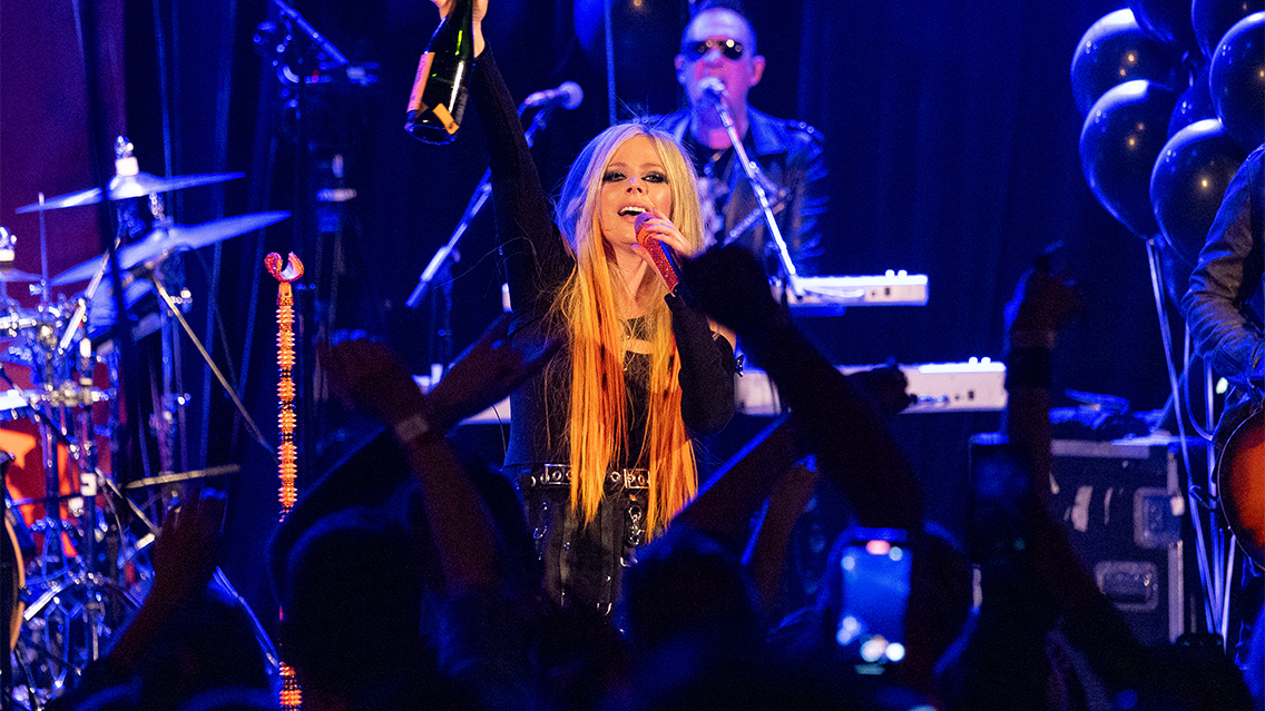 Avril Lavigne Performs Live At The Roxy For SiriusXM And Pandora's Small Stage Series In Los Angeles