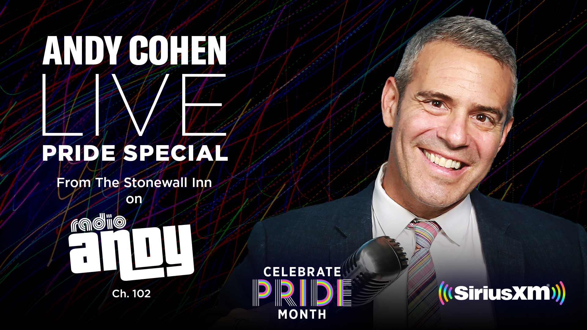 Hear Andy Cohen's Pride Special from The Stonewall Inn SiriusXM