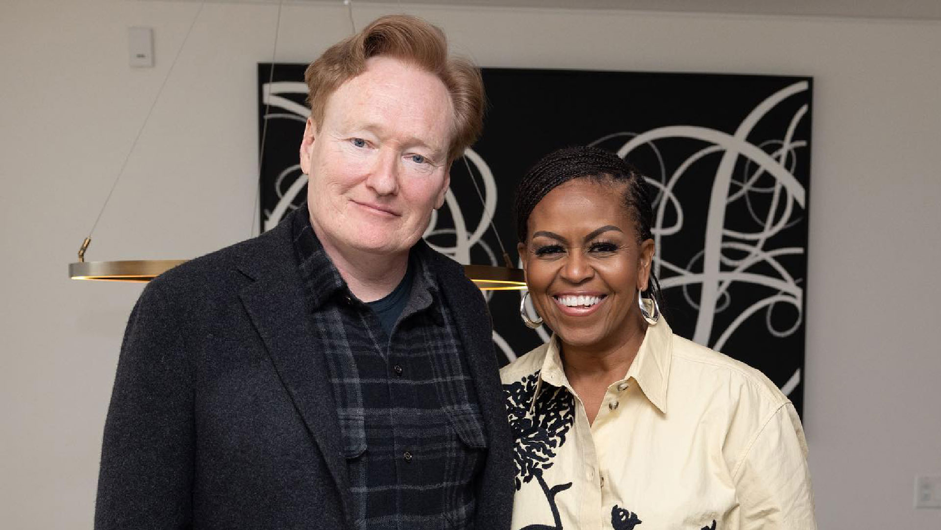 Conan O'Brien and Michelle Obama