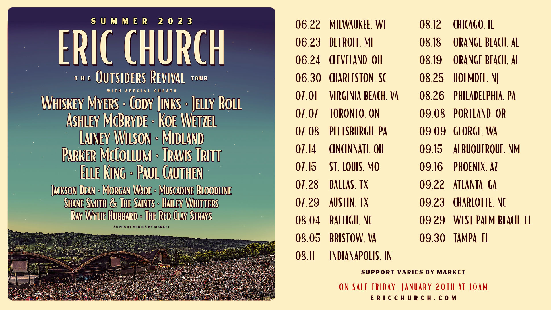 Eric Church 2023 Tour
