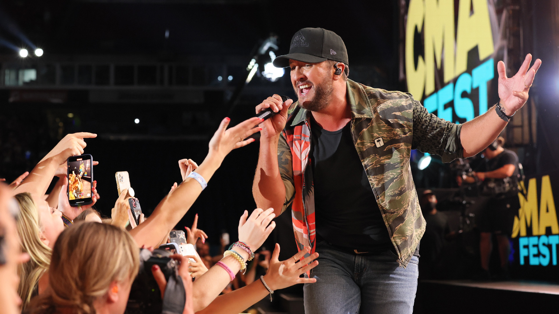 Luke Bryan performs during day 3 of CMA Fest 2022 at Nissan Stadium on June 11, 2022 in Nashville, Tennessee.