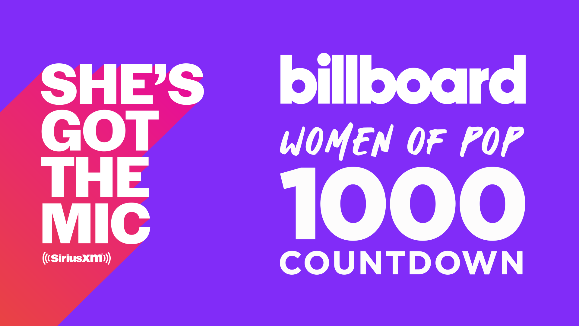 billboard women of pop countdown SiriusXM