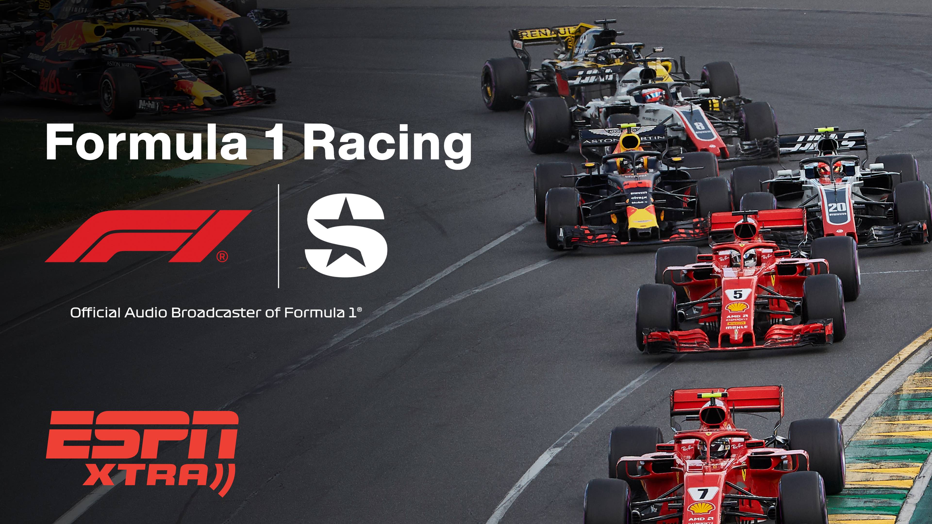 Formula 1 Racing on SiriusXM's ESPN Xtra Channel