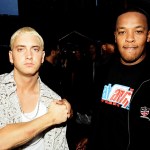 Eminem and Dr. Dre during 1999 MTV Music Awards Party at Lincoln Center in New York City, New York, United States.