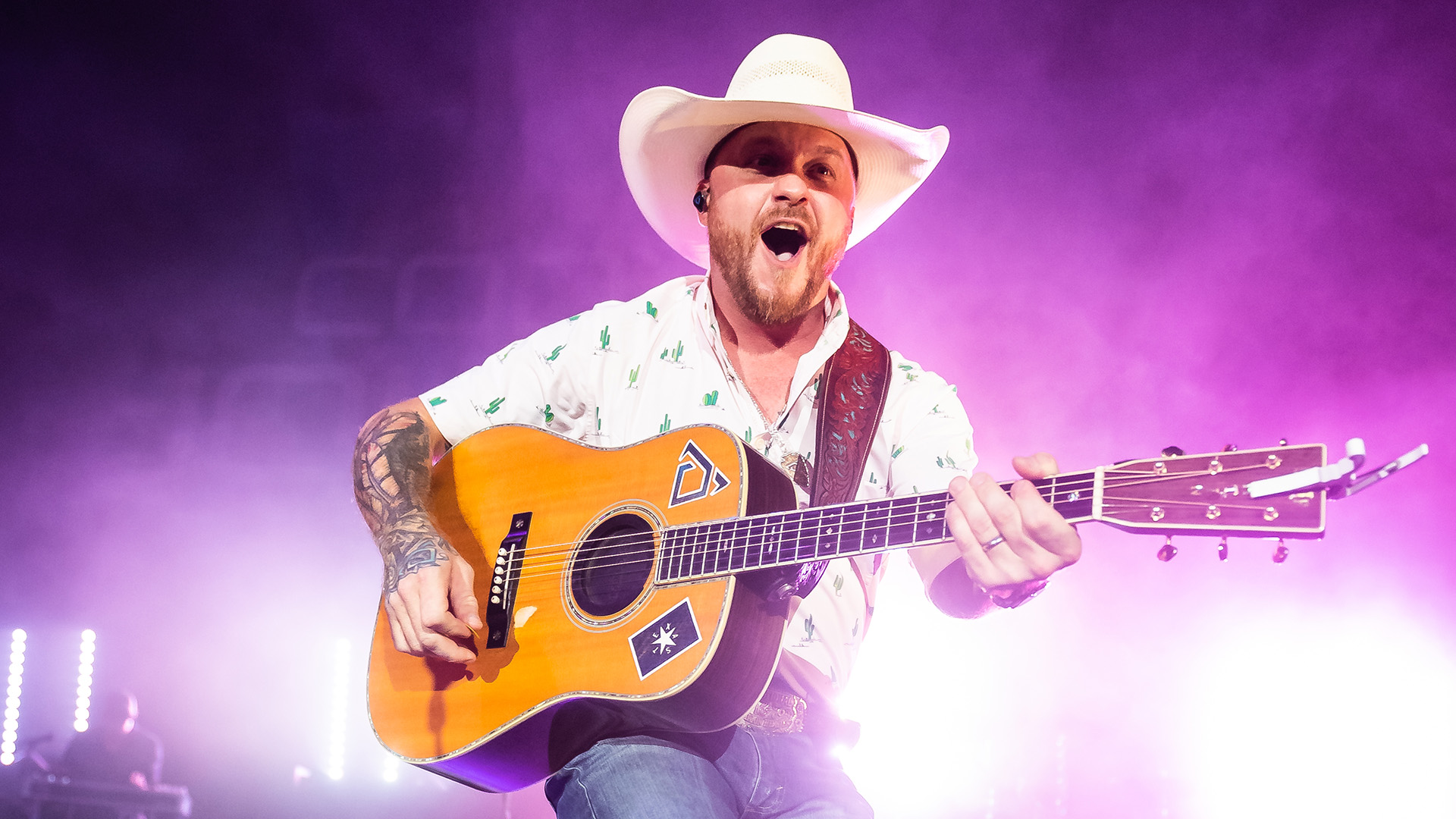 Cody Johnson performs at FirstBank Amphitheater on July 28, 2022 in Franklin, Tennessee.