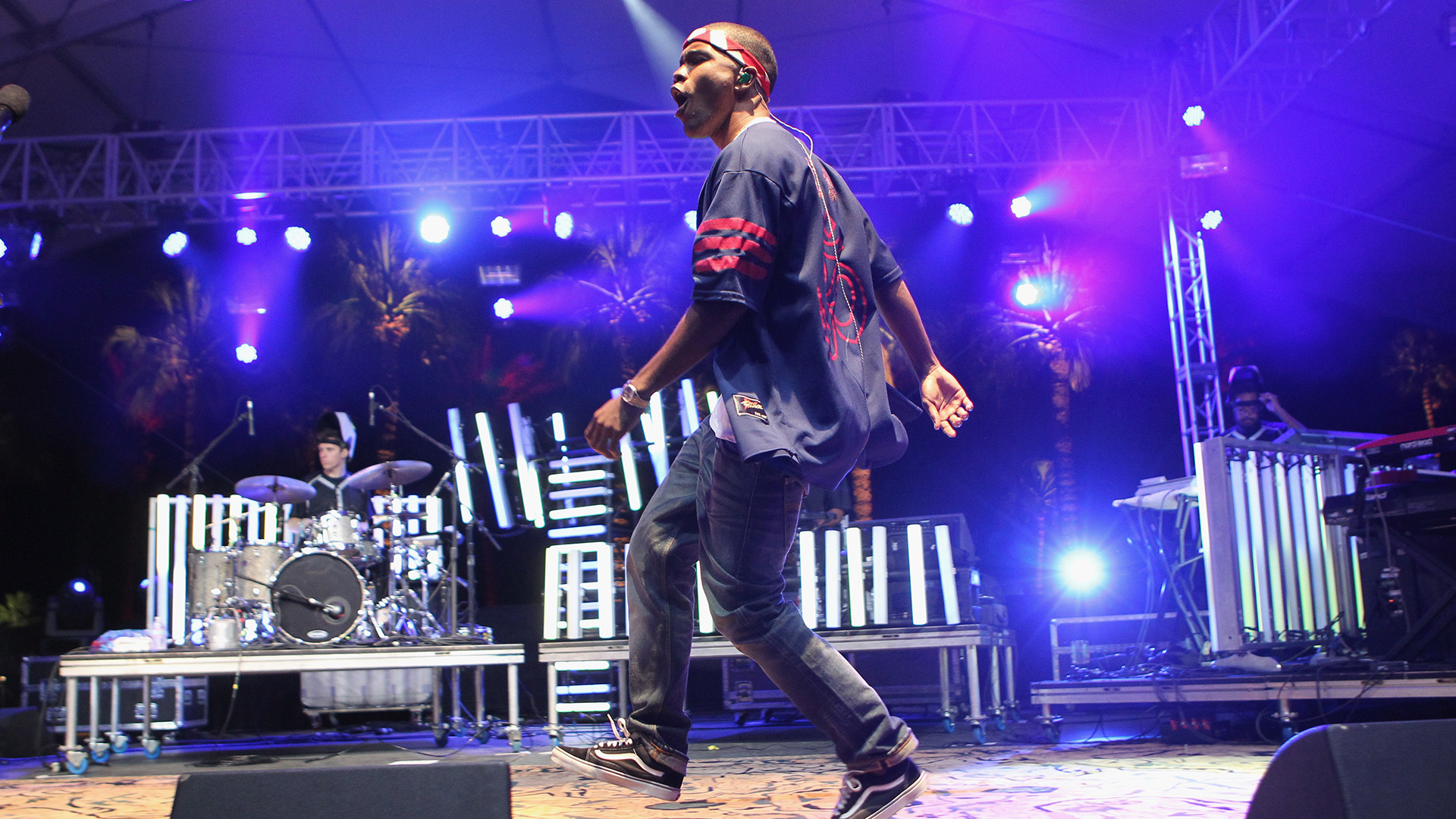 Singer Frank Ocean performs onstage at the 2012 Coachella Valley Music & Arts Festival held at The Empire Polo Field on April 13, 2012 in Indio, California.