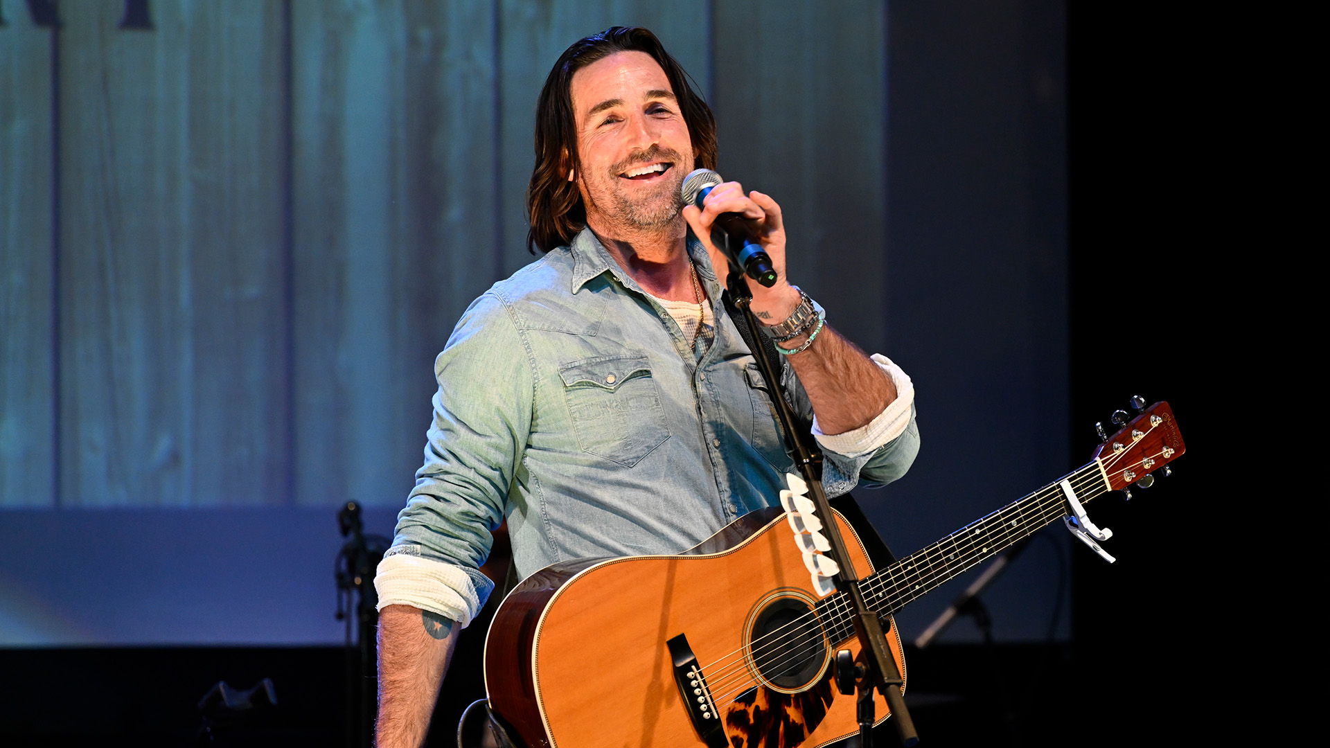 Singer Jake Owen performs on Day 2 of Live In The Vineyard Goes Country at the Uptown Theatre on April 26, 2023 in Napa, California.