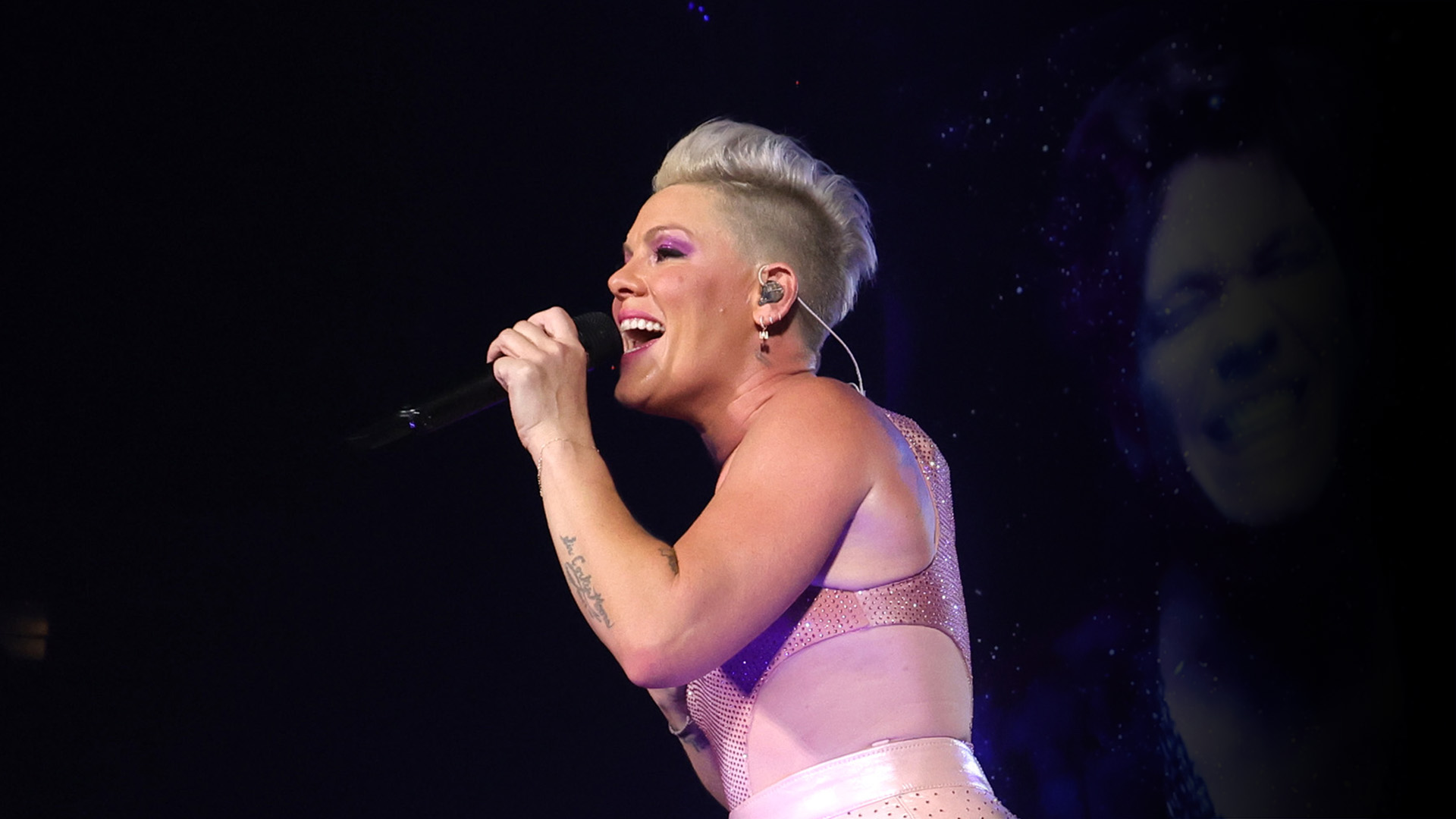 P!NK performs onstage during her Summer Carnival 2023 tour at Rogers Center on July 24, 2023 in Toronto, Ontario.