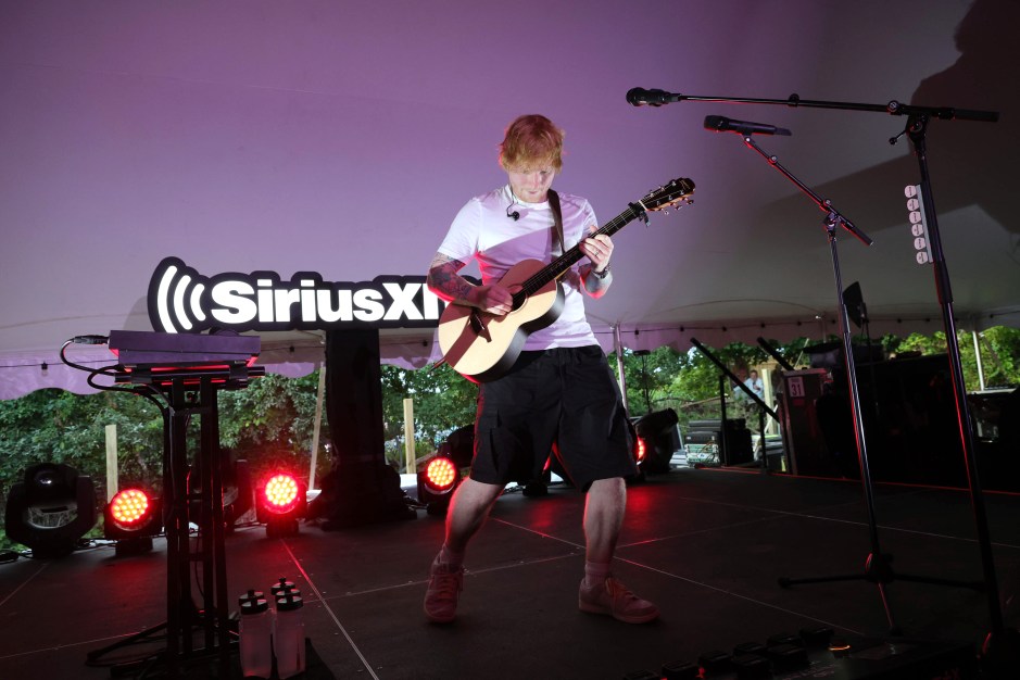 AMAGANSETT, NEW YORK - AUGUST 14: Ed Sheeran performs live for SiriusXM at the Stephen Talkhouse on August 14, 2023 in Amagansett, New York. (Photo by Kevin Mazur/Getty Images for SiriusXM)