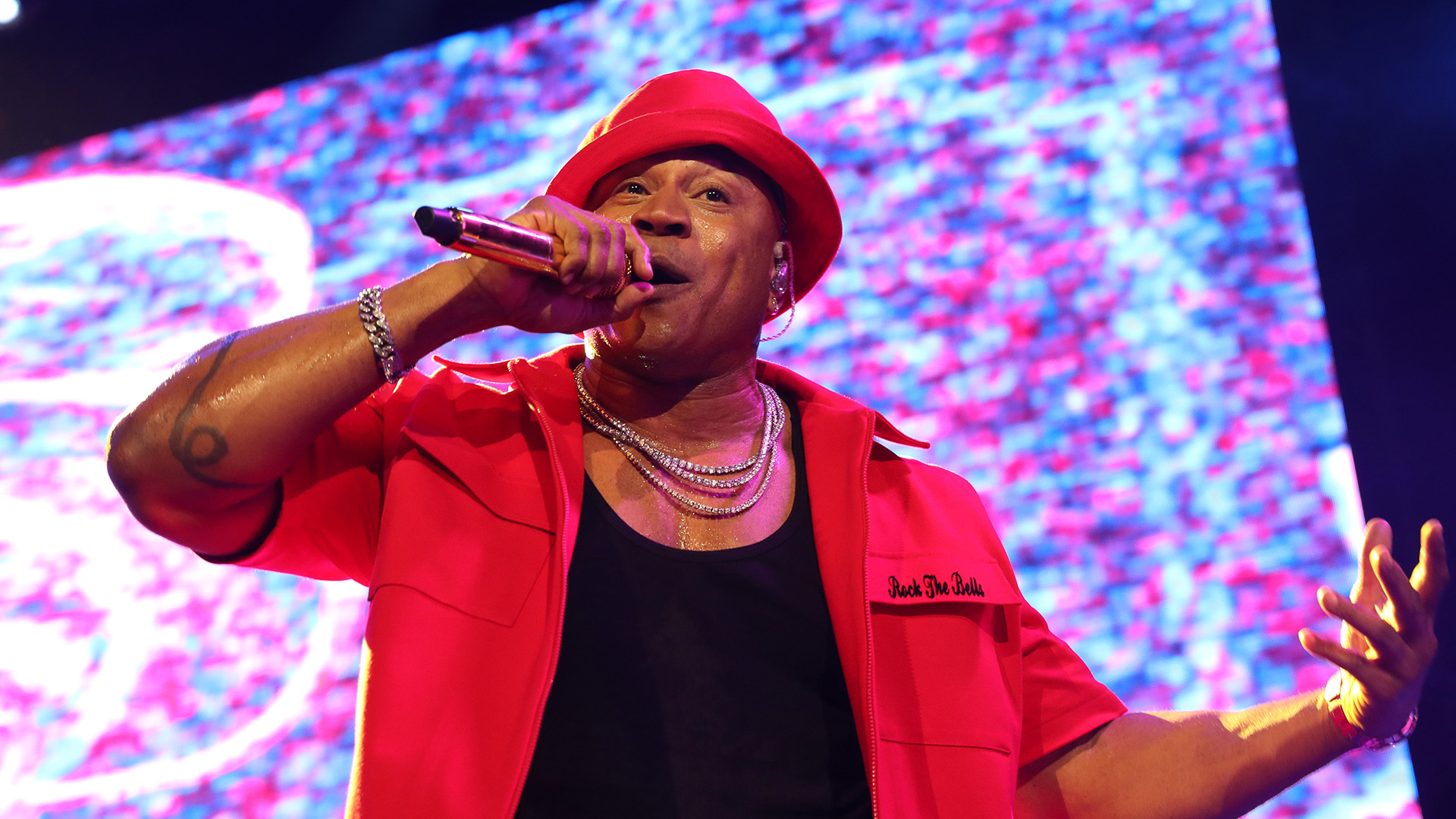 LL Cool J performs during Rock The Bells Festival at Forest Hills Stadium on August 05, 2023 in New York City