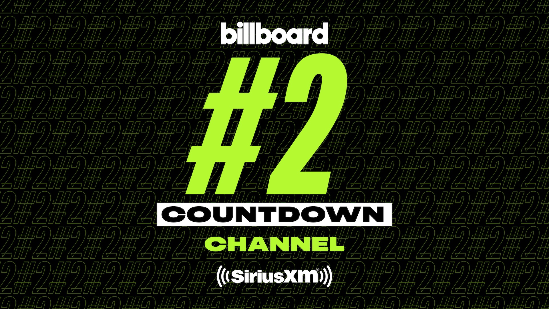 Billboard #2 Countdown Channel on SiriusXM