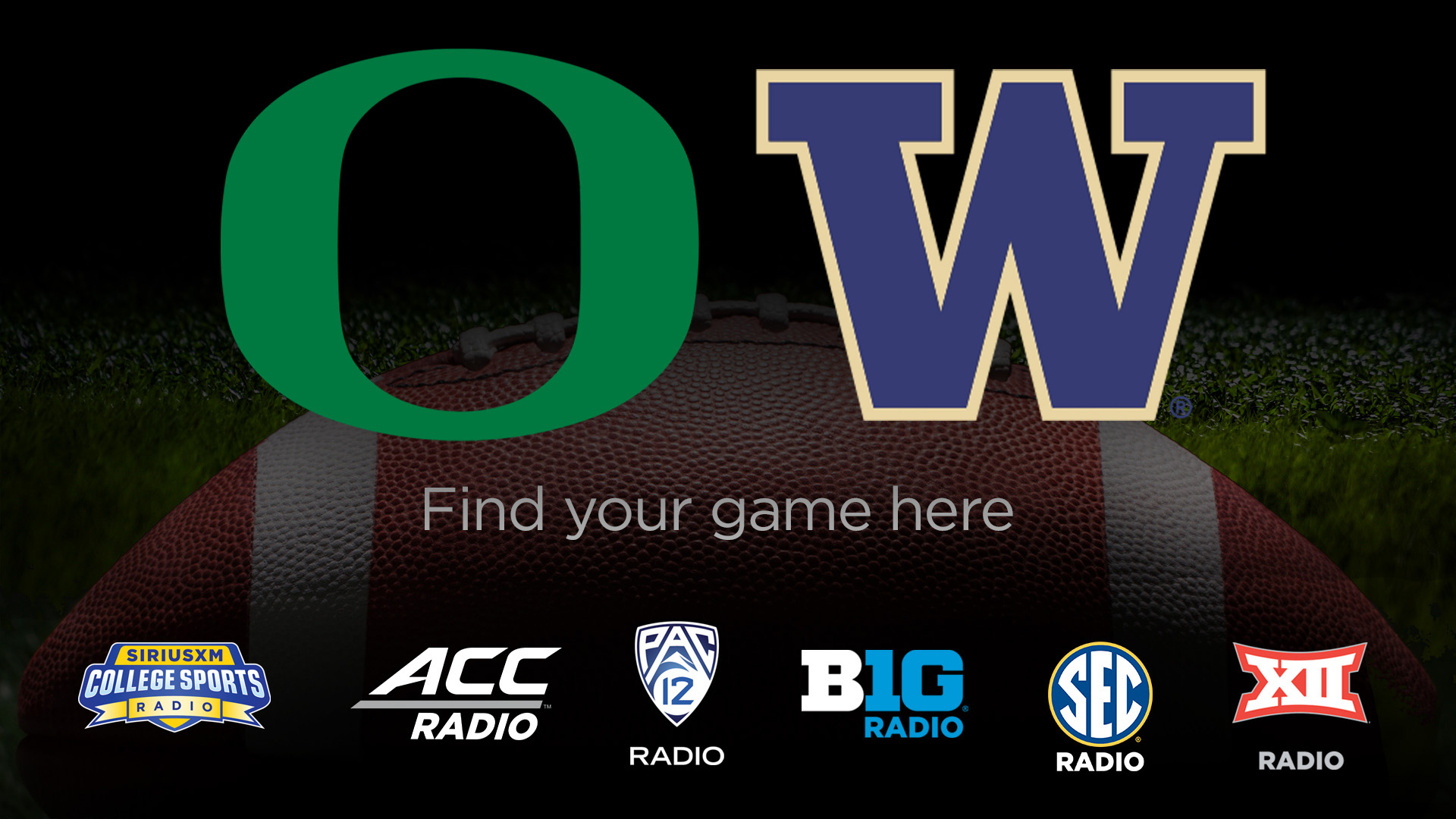 Oregon Ducks Washington Huskies SiriusXM Logos