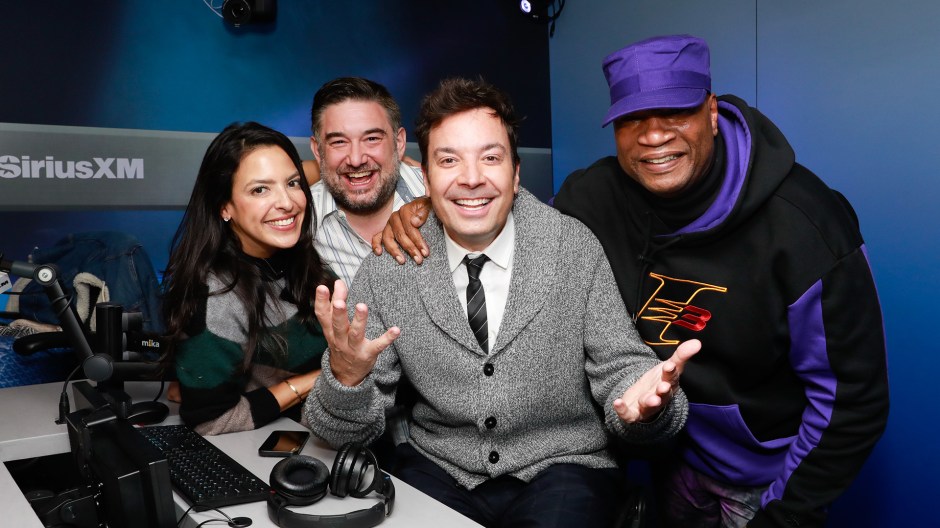 Jimmy Fallon with The Morning Mash Up hosts on SiriusXM Hits 1
