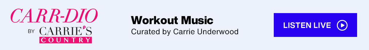 CARR-DIO by CARRIE'S COUNTRY - Workout Music; Curated by Carrie Underwood - Listen Live button