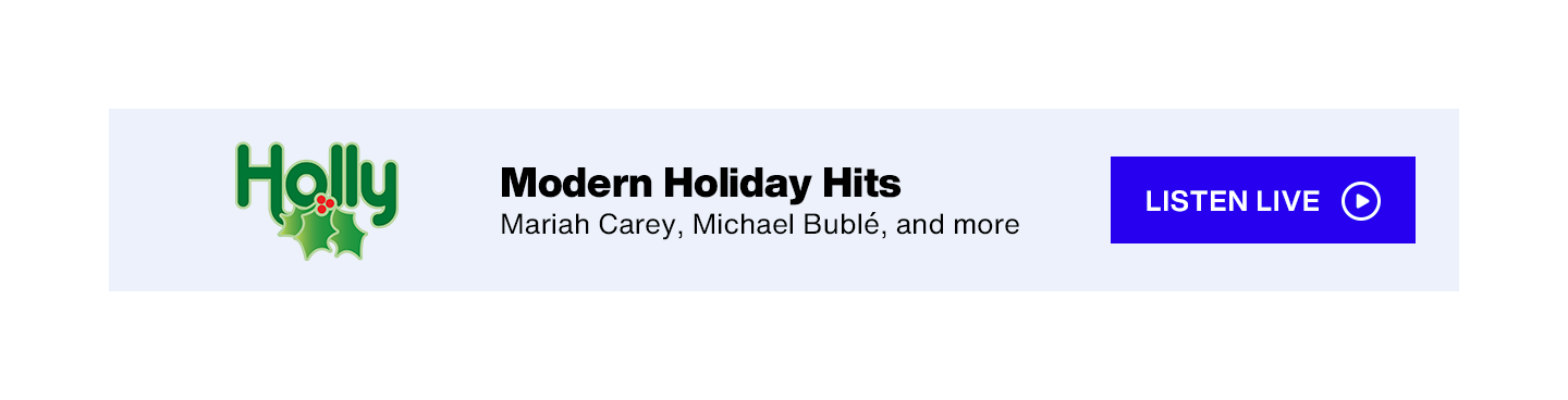 SiriusXM Holly - Modern Holiday Hits; Mariah Carey, Michael Buble, and more - Listen Live button