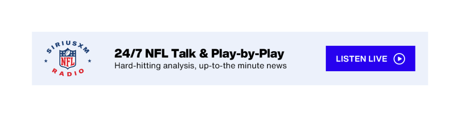 SiriusXM NFL Radio - 24/7 NFL Talk & Play-by-Play; Hard-hitting analysis, up-to-the-minute news - Listen Live button