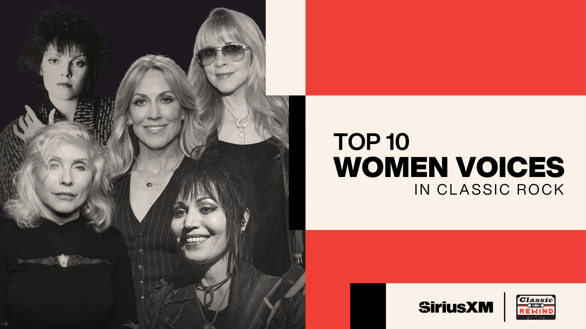 SiriusXM Classic Rewind Top 10 Women Voices in Classic Rock 16x9