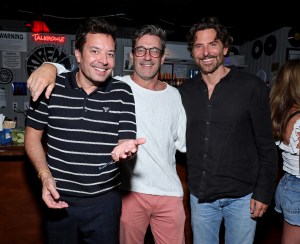  Jimmy Fallon, Jon Hamm, and Bradley Cooper at Stephen Talkhouse in the Hamptons.