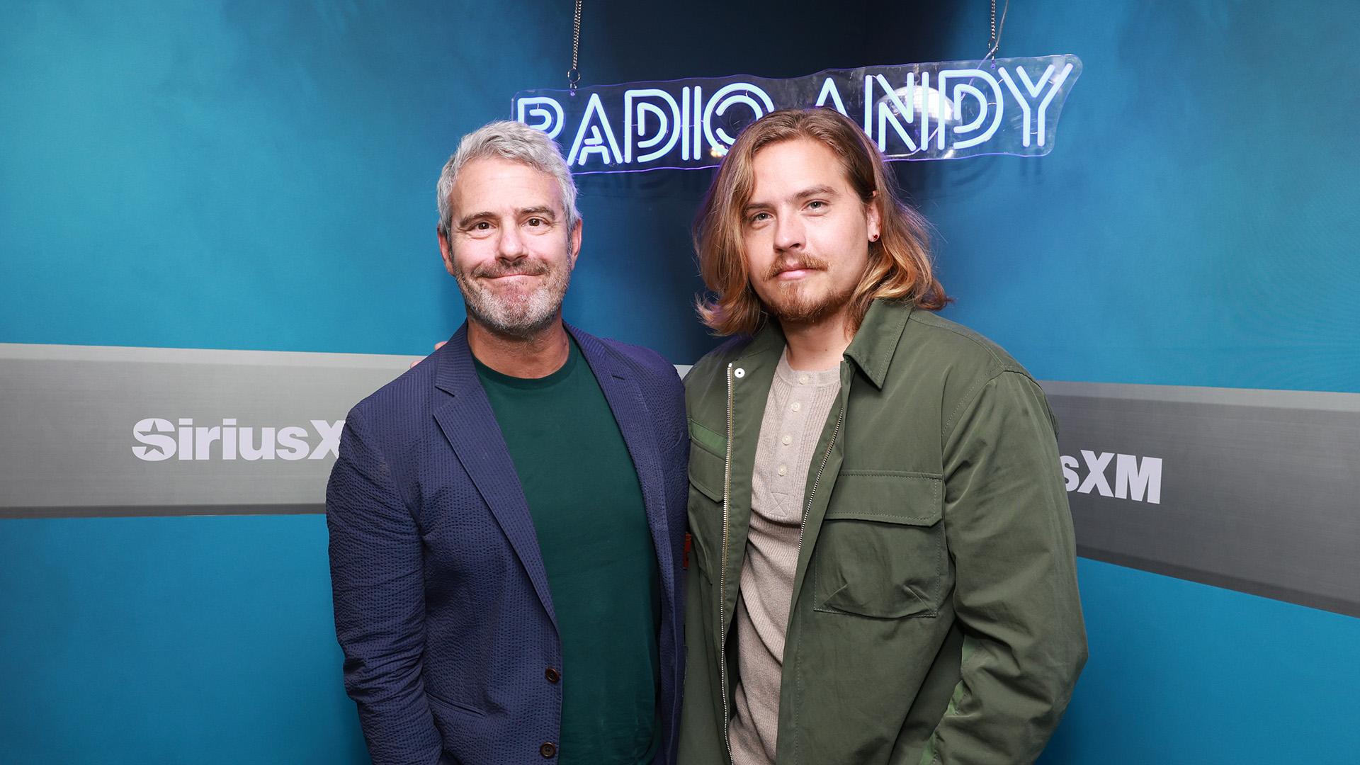 Dylan Sprouse and Andy Cohen at the SiriusXM Studios for Radio Andy - July 2024