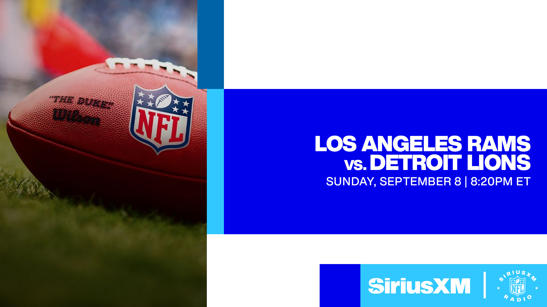 Listen Live Los Angeles Rams vs. Detroit Lions (9/8/24) SiriusXM