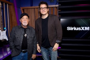 Photo of Billy Joel and John Mayer at SiriusXM Studios.