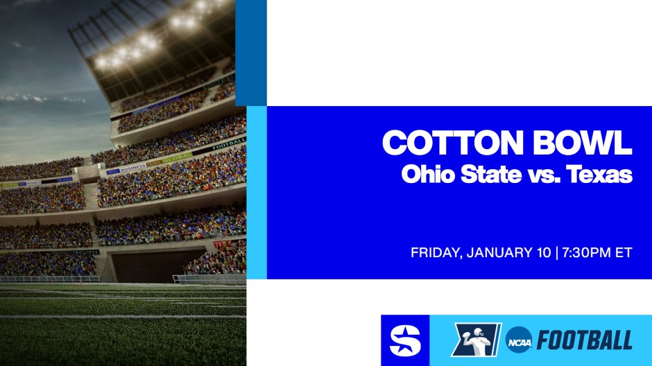 College Football 2025 Cotton Bowl - Ohio State vs Texas - January 10 at 7:30pm ET - College Football Playoff Semifinal Live Radio Broadcast on SiriusXM