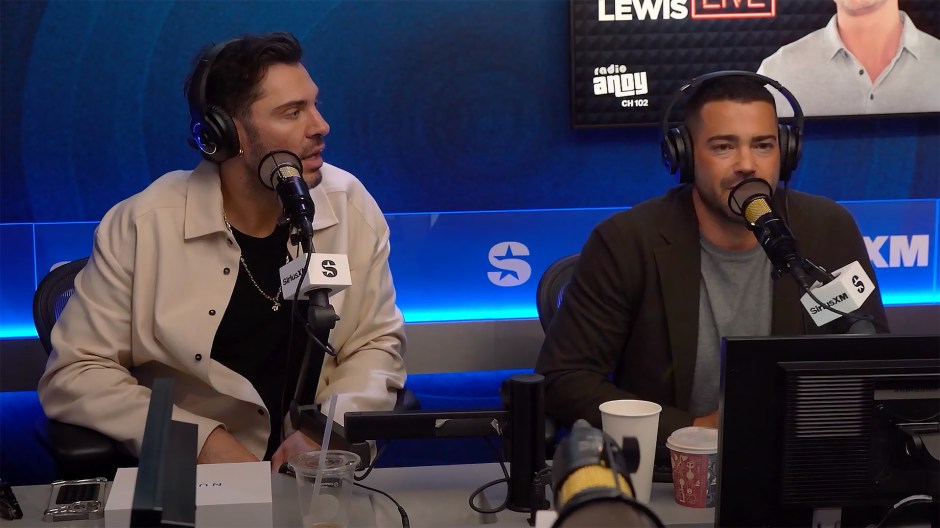 Joey Zauzig (left) and Jesse Metcalfe (right) in the SiriusXM studios for Radio Andy's 