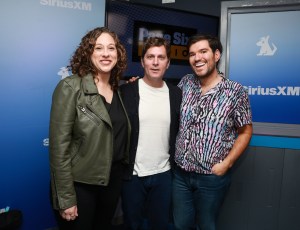 (From L to R) Comedian Jenny Hagel, Matchbox Twenty singer Rob Thomas, and Page Six Radio's Danny Murphy.