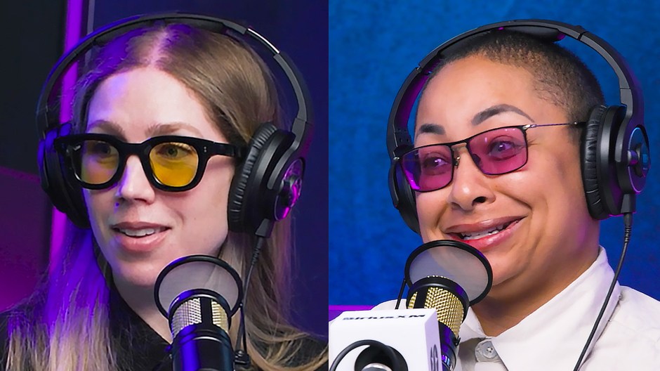 Raven-Symoné (right) and Miranda Pearman-Maday (left) in the SiriusXM studios for Radio Andy's 