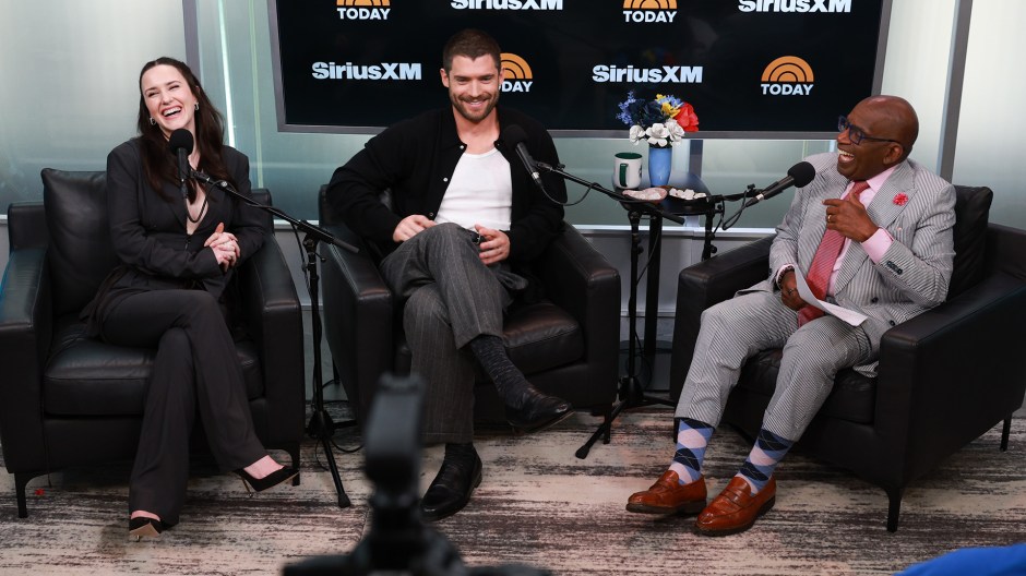Rachel Brosnahan, David Corenswet, and Al Roker in the SiriusXM studios for a 'Superman' Town Hall
