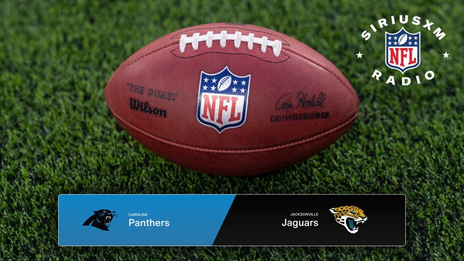 Image for the Panthers Jaguars NFL matchup airing on SiriusXM.