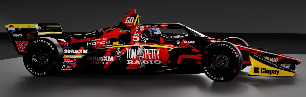 Felix Rosenqvist’s No. 60 Honda features a special Tom Petty Radio livery - celebrating of the 50th anniversary of Tom Petty and the Heartbreakers - in Sunday’s season opener on the Streets of St. Petersburg.