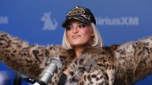 Bebe Rexha in the SiriusXM studios for
