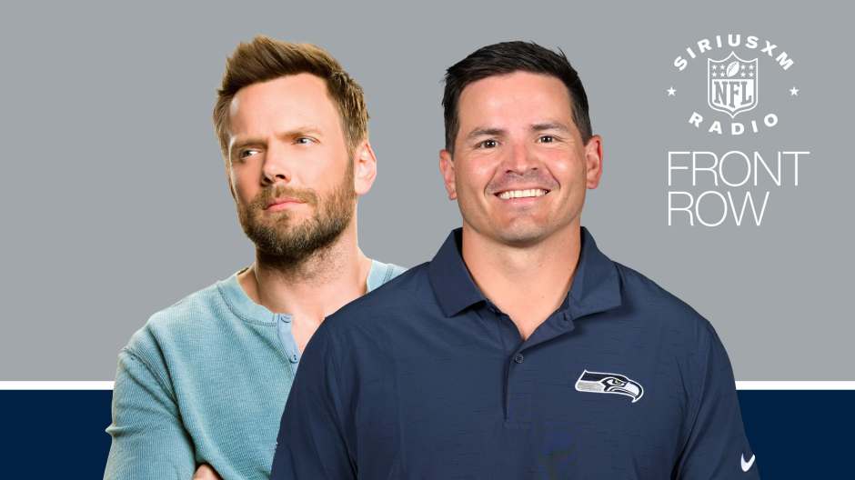Image for the SiriusXM NFL Radio Front Row with Seahawks' Mike Macdonald and Joel McHale.