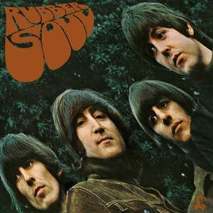 Album art for The Beatles' Rubber Soul album.